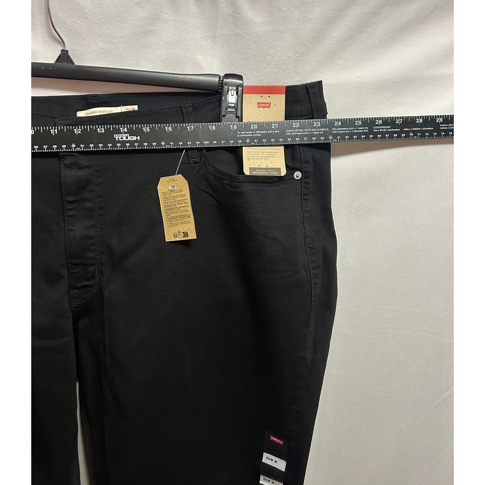 NWT Levis Womens Classic Bootcut Jeans Black Hypersoft Mid Rise Plus Size 26W M - Picture 2 of 9
